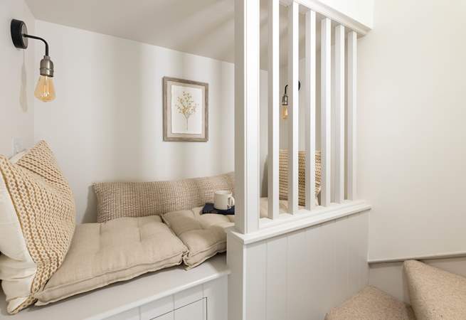 The holiday read will be a delight in this little reading nook.