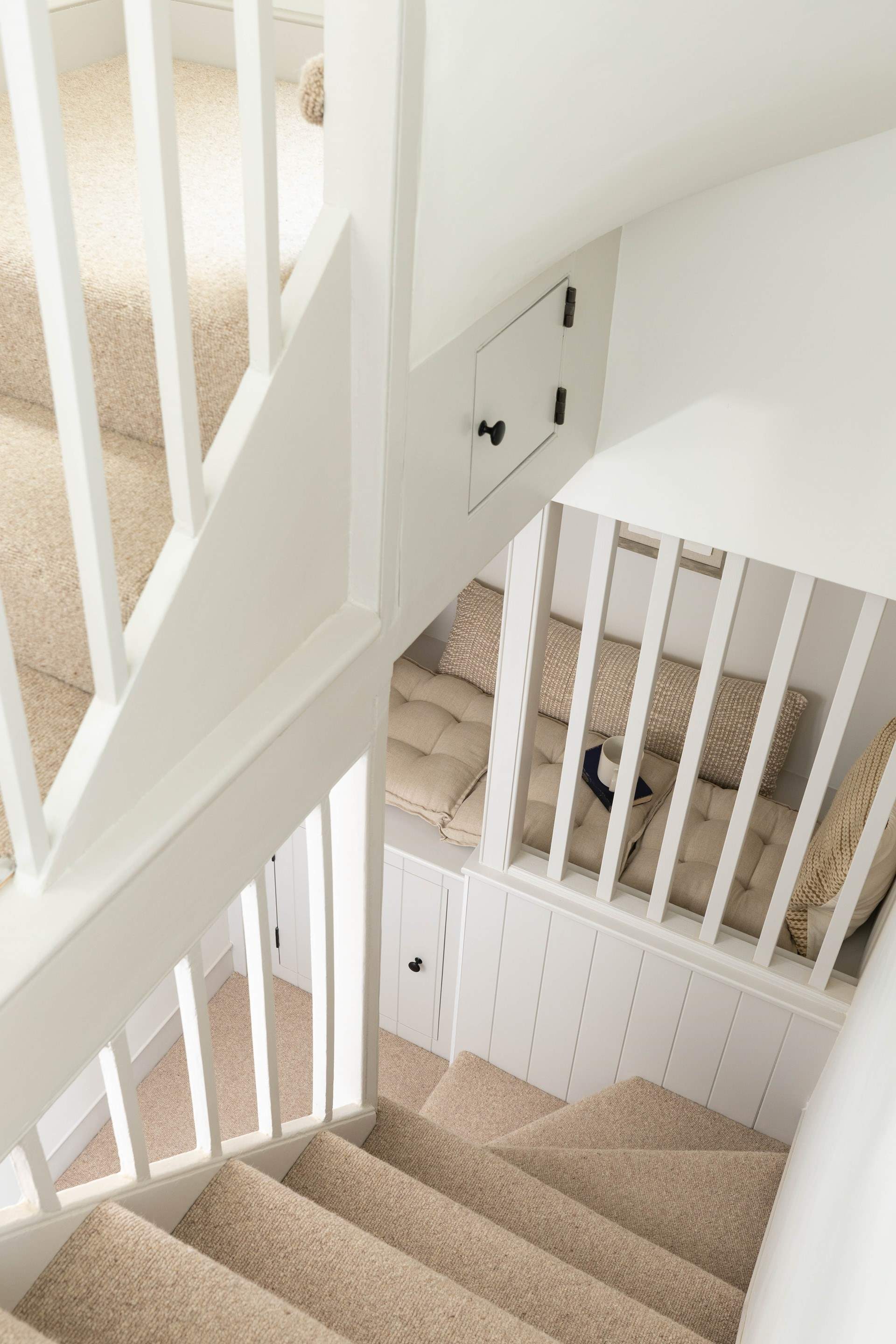 Pass the reading nook and head up to second floor where you will discover both bedrooms. 