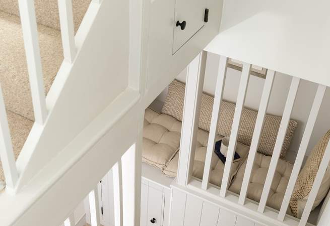 Pass the reading nook and head up to second floor where you will discover both bedrooms. 