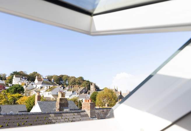 A pretty village view out of the Velux window.