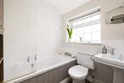 The bathroom has a bath for long, lazy soaks with a shower over for a quick energising refresh.