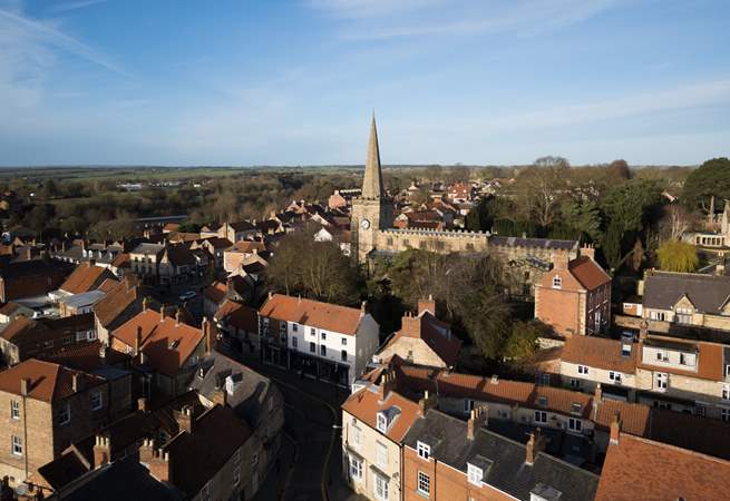 Historic Pickering with its pretty houses.