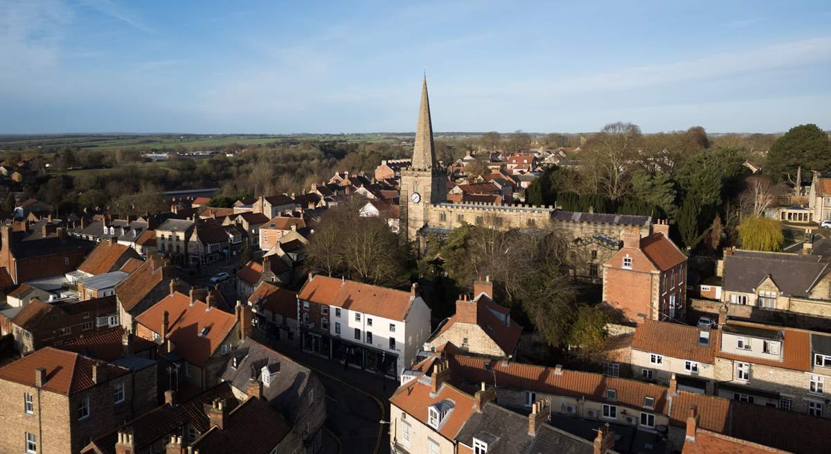 Historic Pickering with its pretty houses.