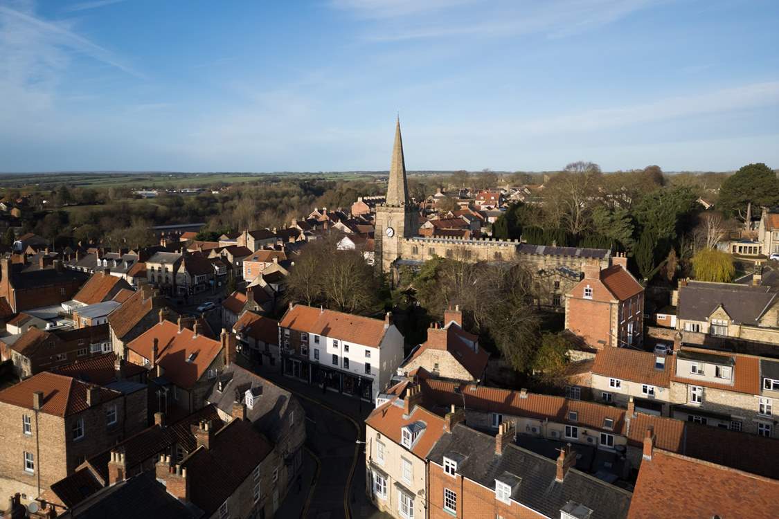 Historic Pickering with its pretty houses.