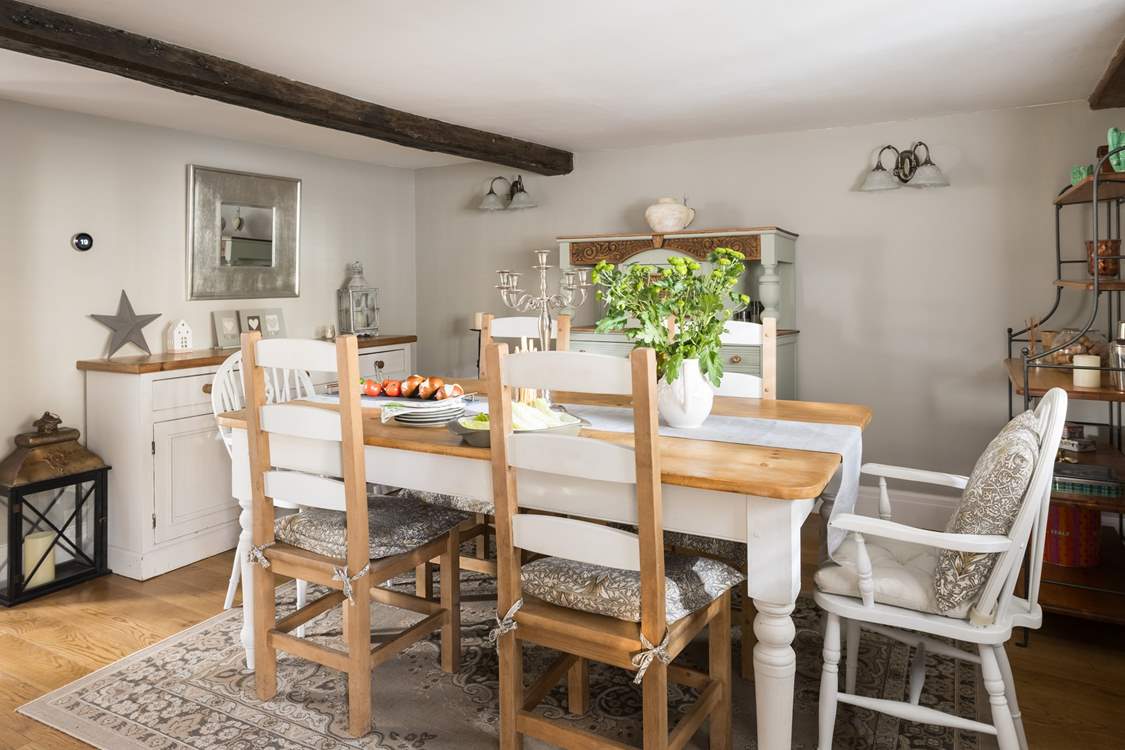 With a separate dining-room, you can gather all together and dine in style.