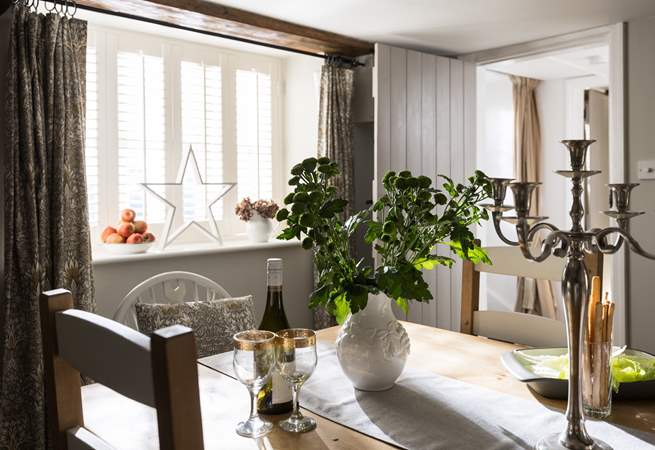 Celebrate in style in the beautiful dining-room.