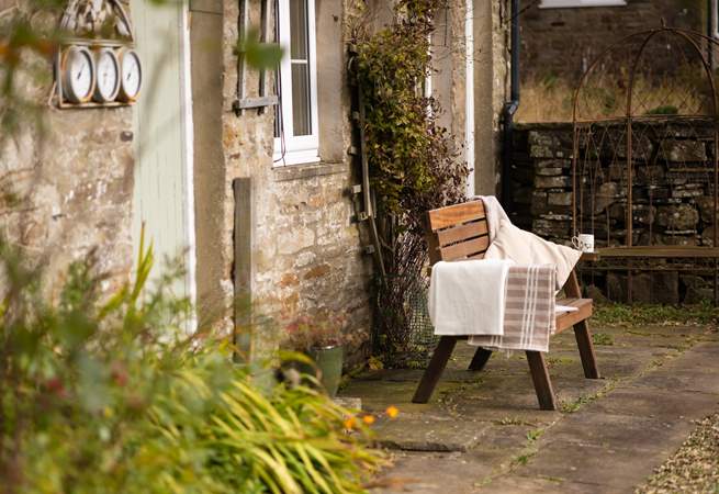 The perfect place for morning coffee with views down the dale.