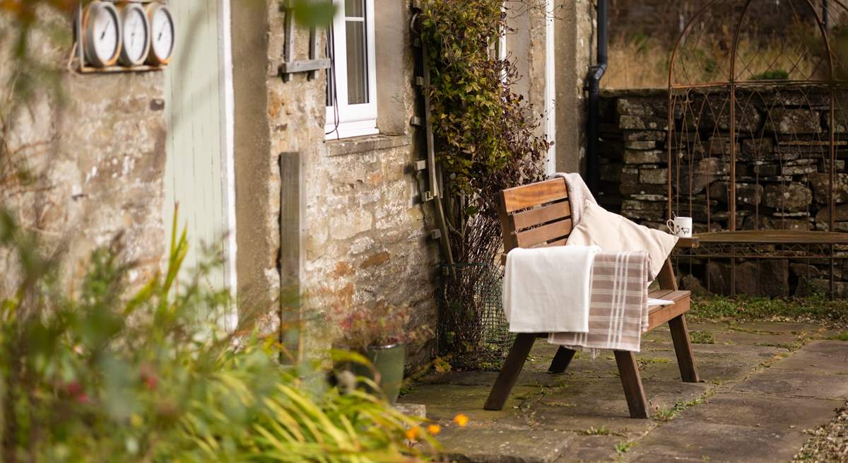 The perfect place for morning coffee with views down the dale.