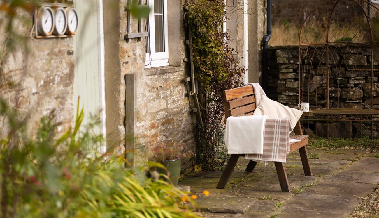 The perfect place for morning coffee with views down the dale.