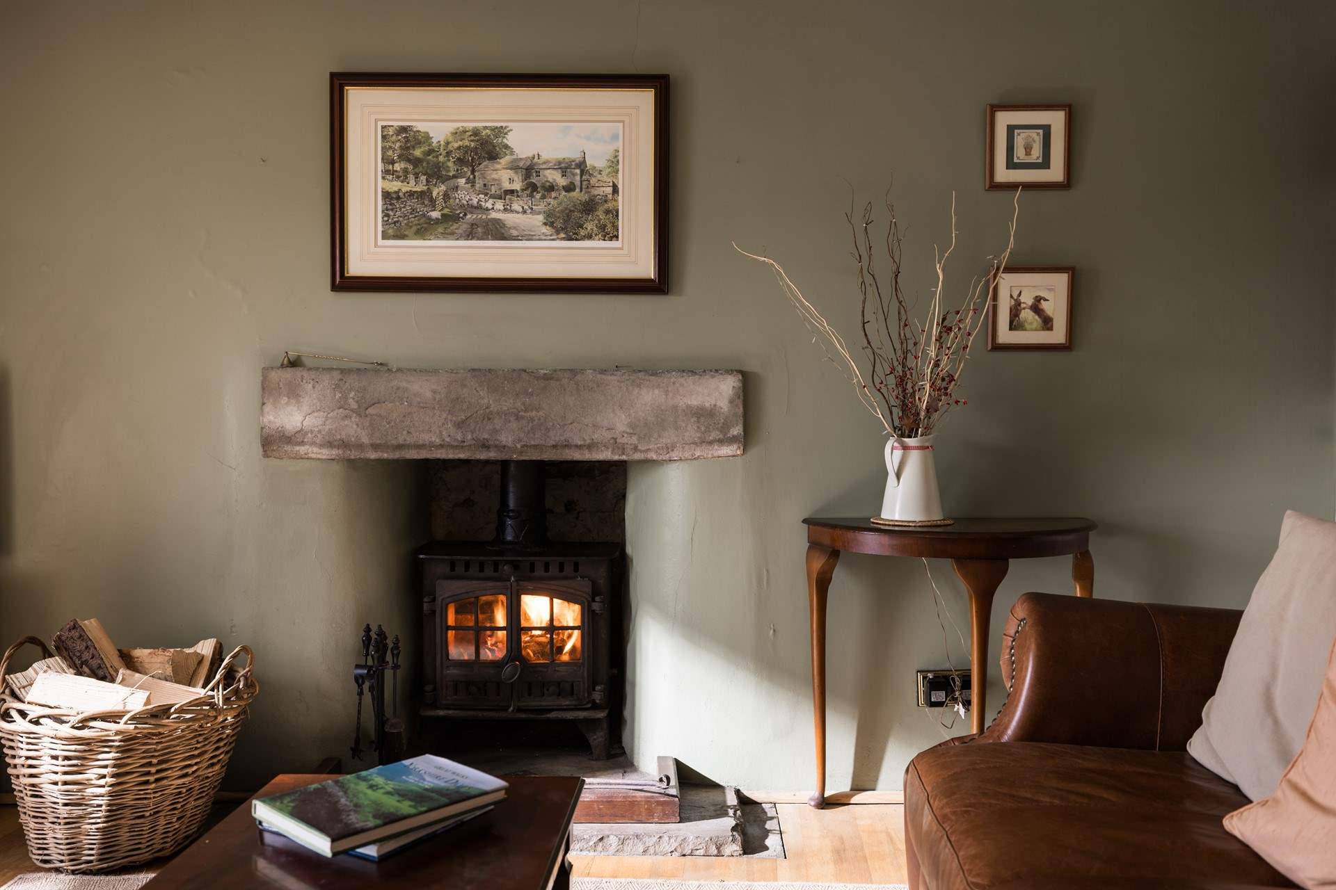 Cosy up in front of the wood-burner and relax.