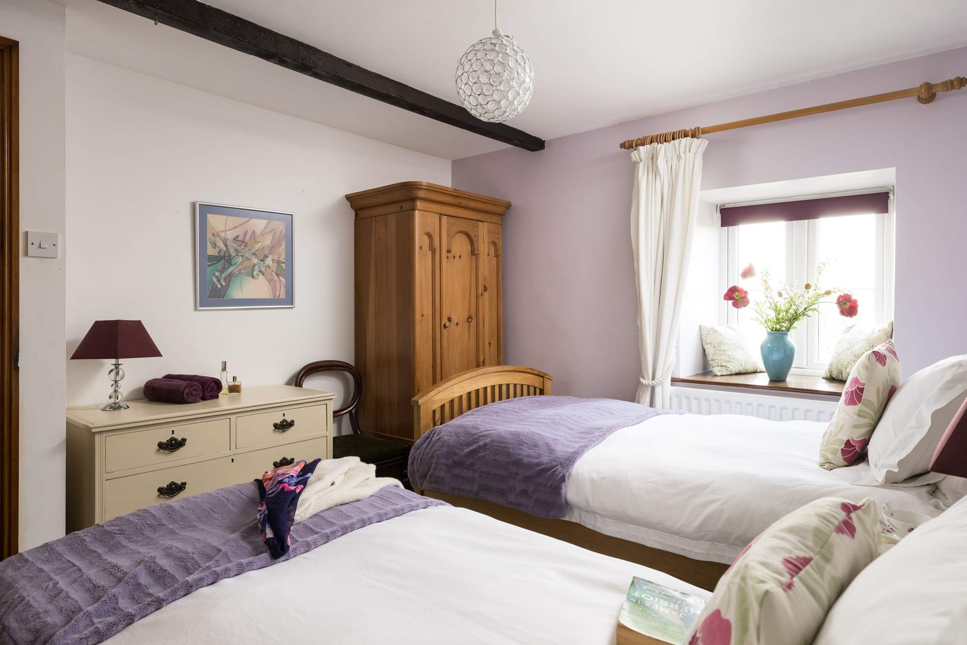 Another country-style bedroom with glorious views.