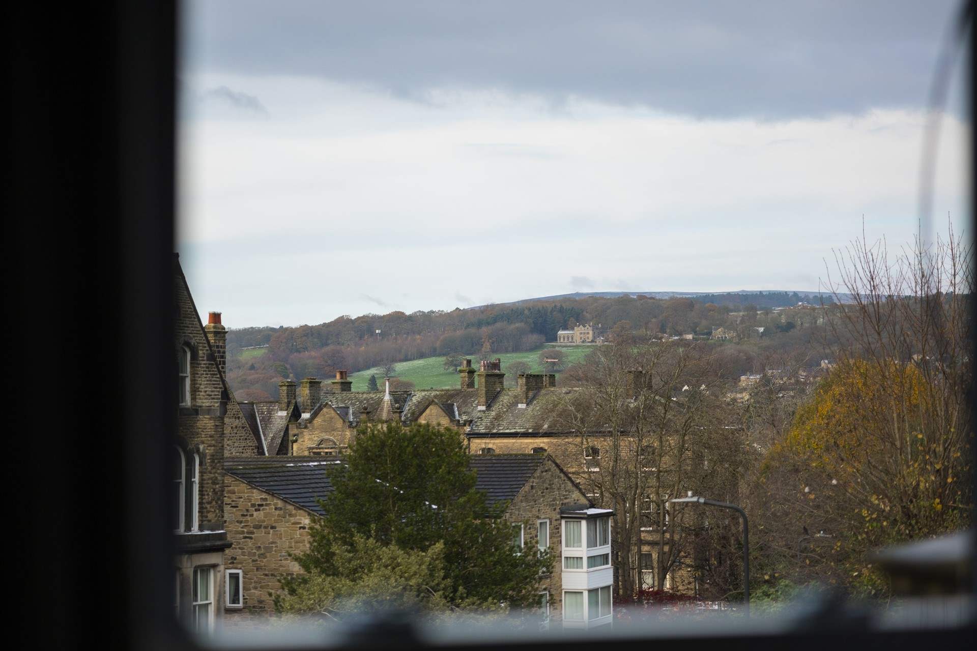 Views from the living-room over the surrounding countryside.