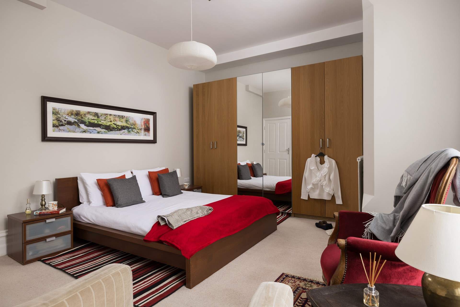 There is plenty of space in the spacious king-size double bedroom. 