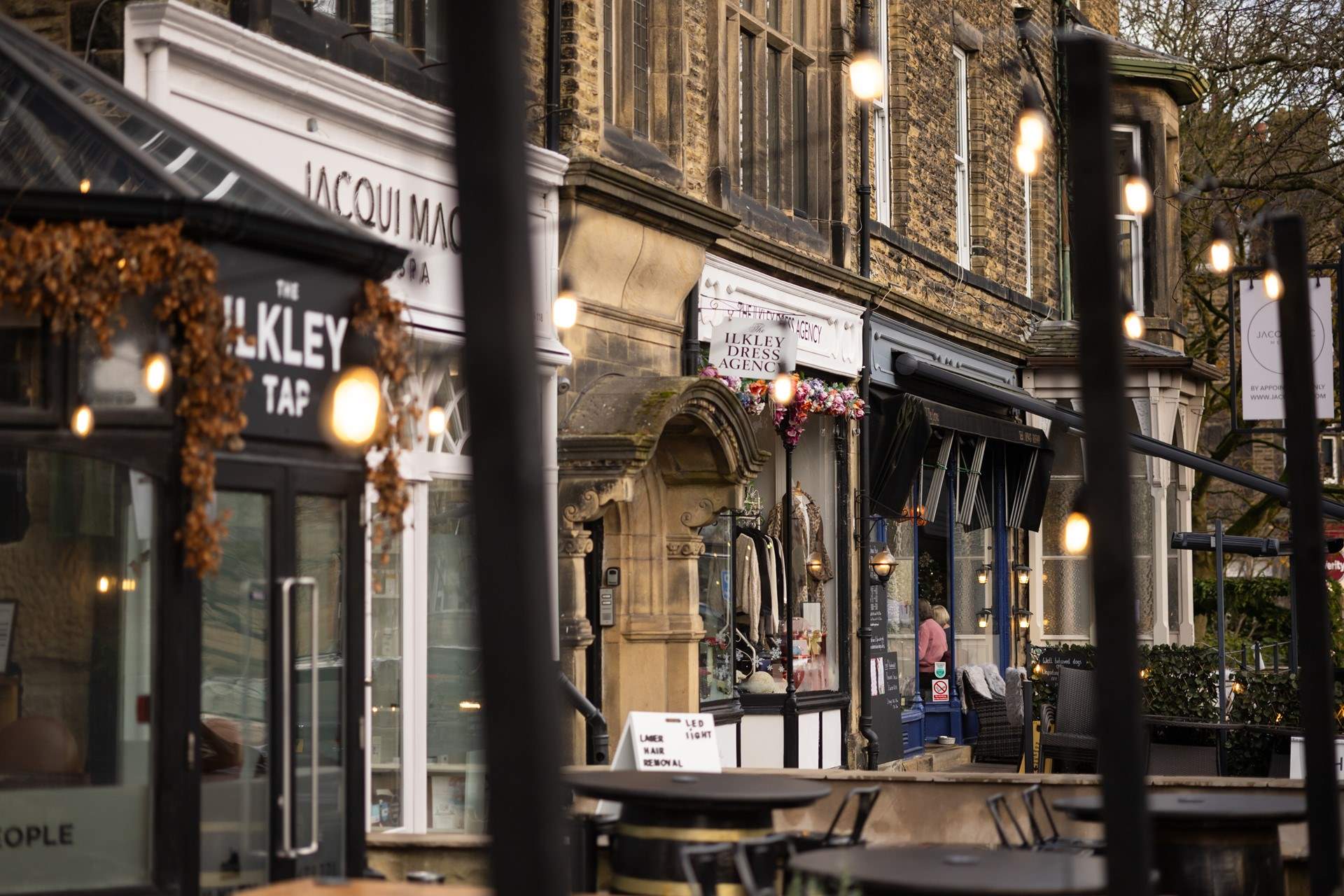 Cafes, restaurants and delicatessens sit in beautiful Victorian buildings.