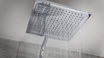 With rainfall shower.