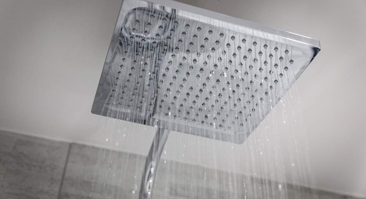 With rainfall shower.