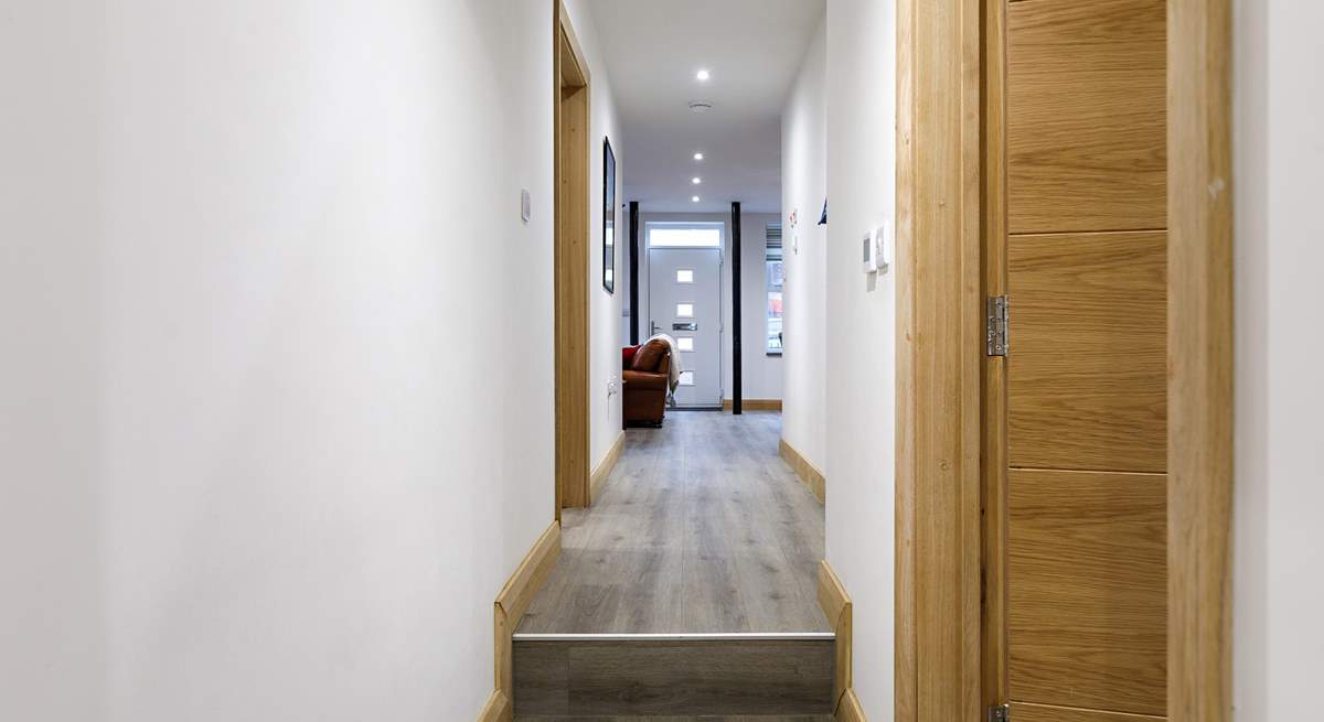 Move along the corridor and down a step to bedroom 2.