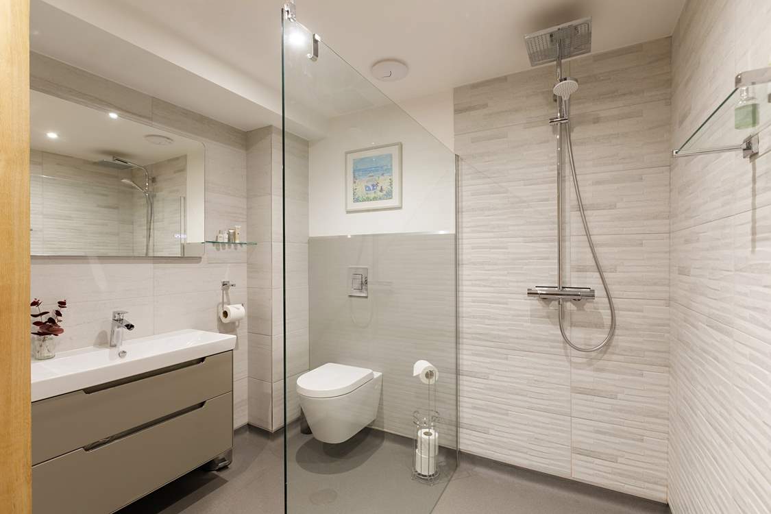 Opposite is the shower-room.