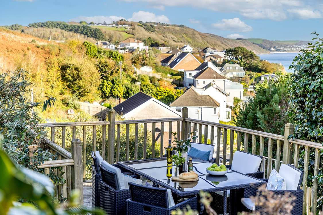 From the terrace enjoy the views that stretch out along the coastline.