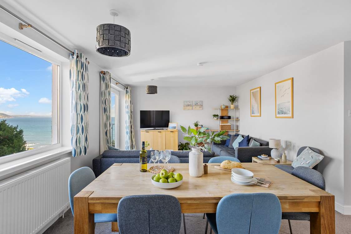 When dining in, lay the table and enjoy mealtimes together.