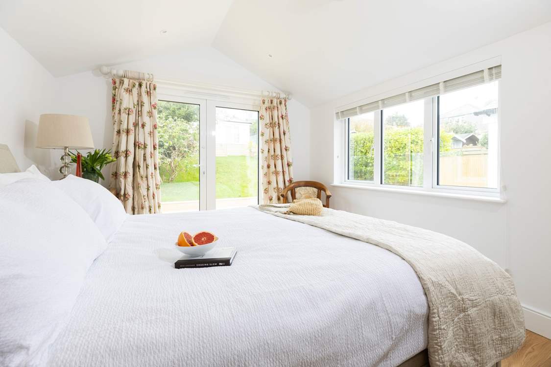 This relaxing room has a king-size bed.
