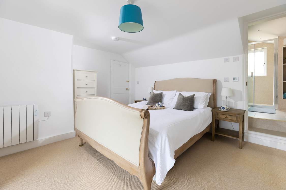 Gorgeous bedroom 1 has a king-size bed and en suite shower-room.