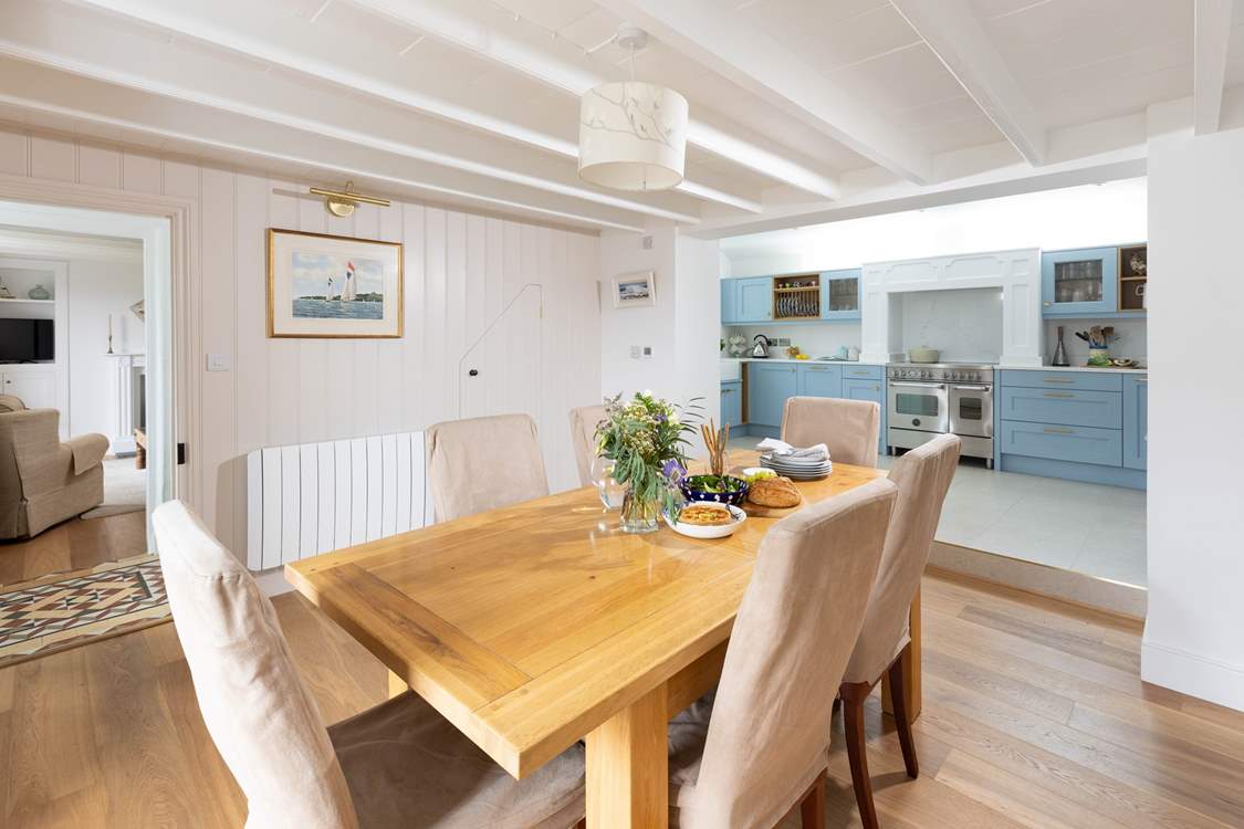 The kitchen/diner is perfect for sociable holidays with  family and friends.