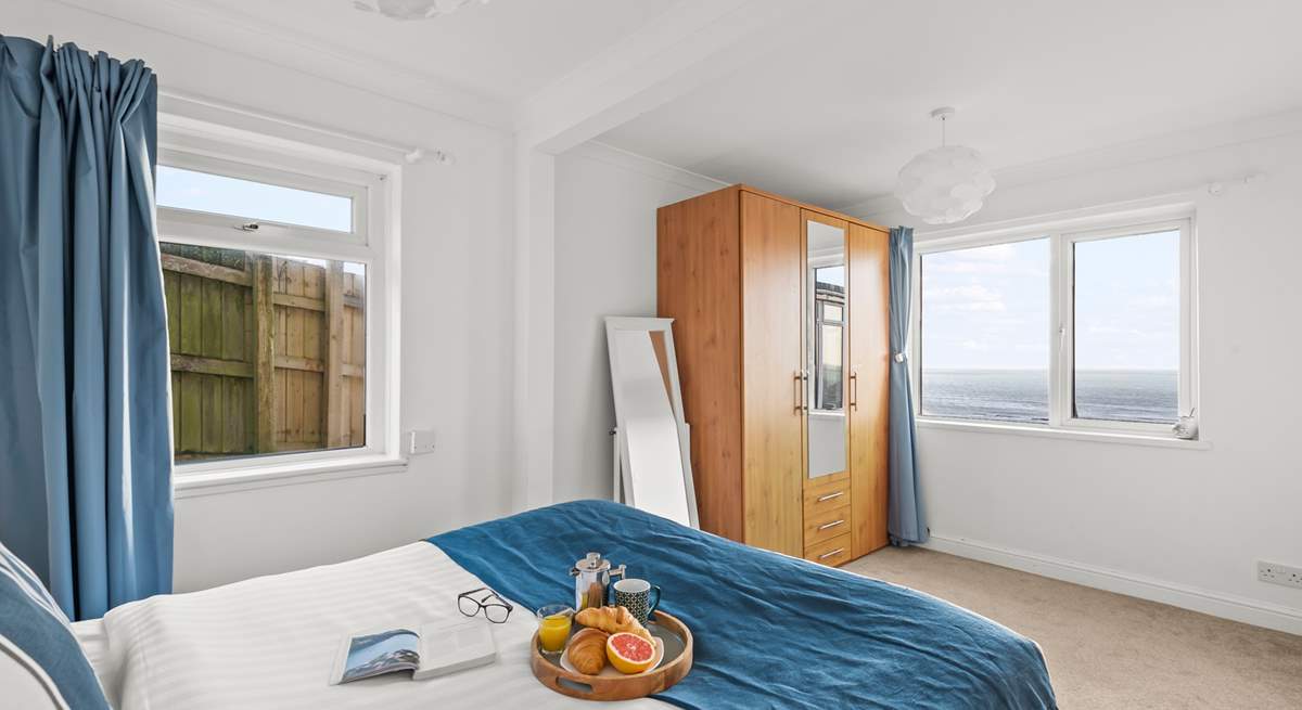 Sea views can be enjoyed from the comfort of your bed. What a fabulous way to wake up in the morning.