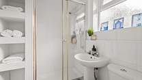 The sparkling shower-room.