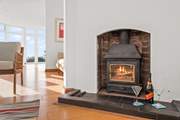 The glowing wood-burner is the perfect winter treat.