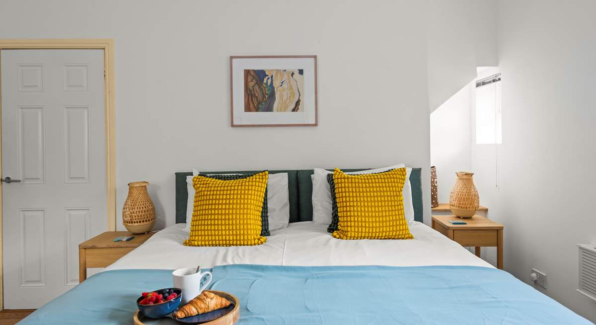 Bedroom 1 is found on the ground floor and is home to this glorious king-size bed, which can split into two singles on request.