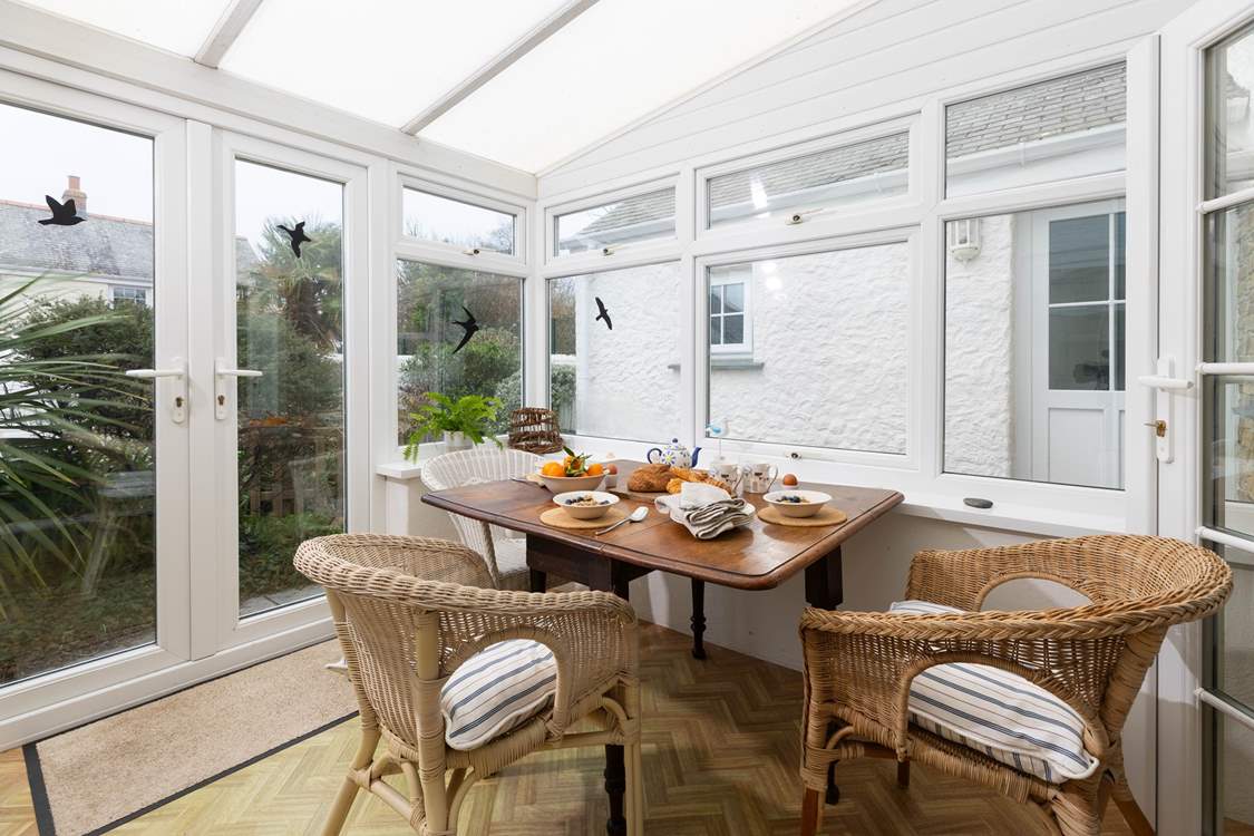 Take breakfast in the conservatory.