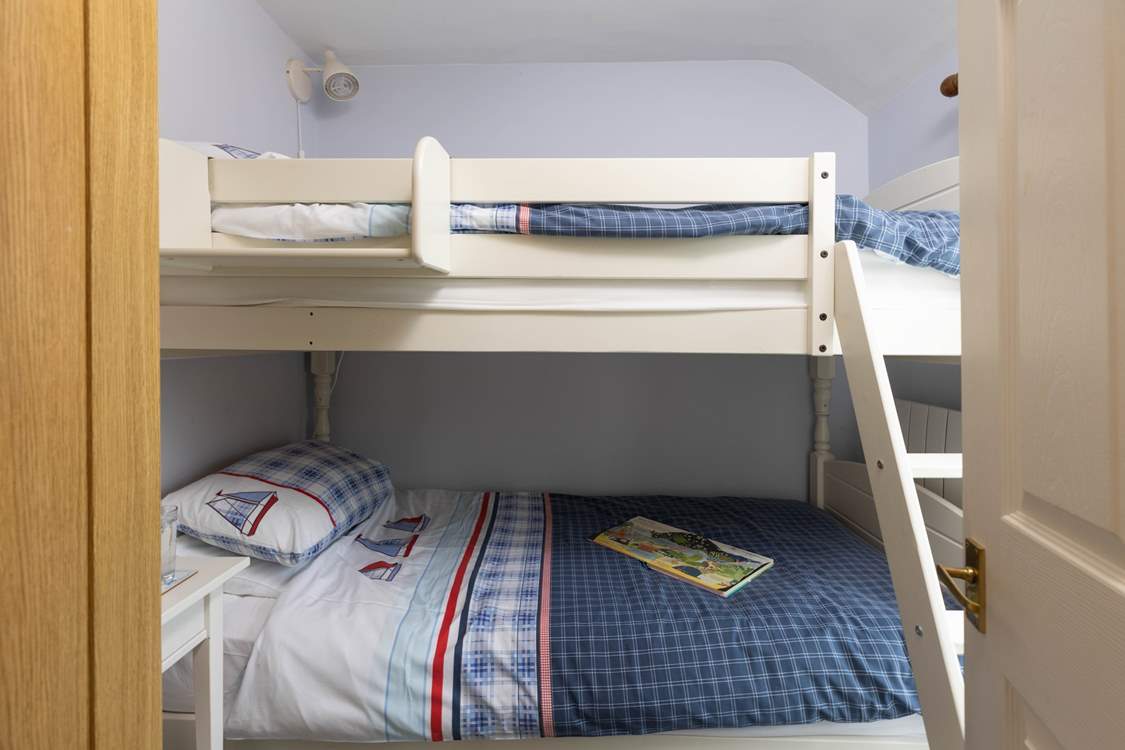 Children will love the bunk-beds in bedroom 3.