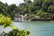 The King Harry Ferry crosses the river Fal.