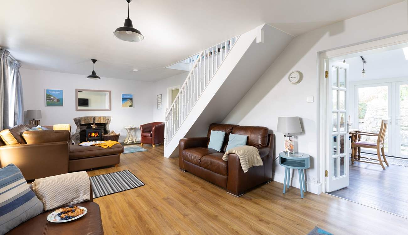 Plenty of space for everyone in the stylish sitting-room.