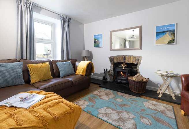 Relax on the large, comfortable sofas. 