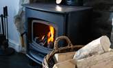 On chilly nights relax in the warm glow of the wood-burner.  - Thumbnail Image