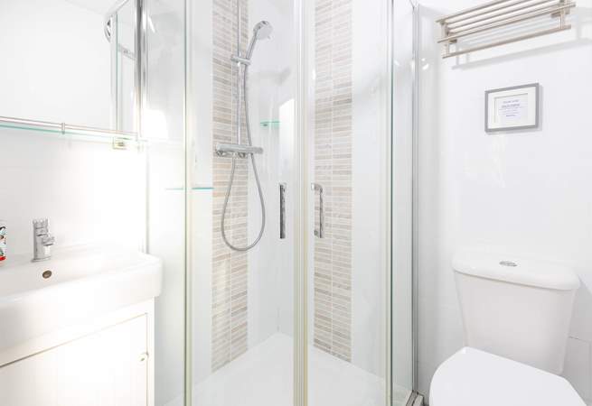 Tasteful en suite shower-room. 