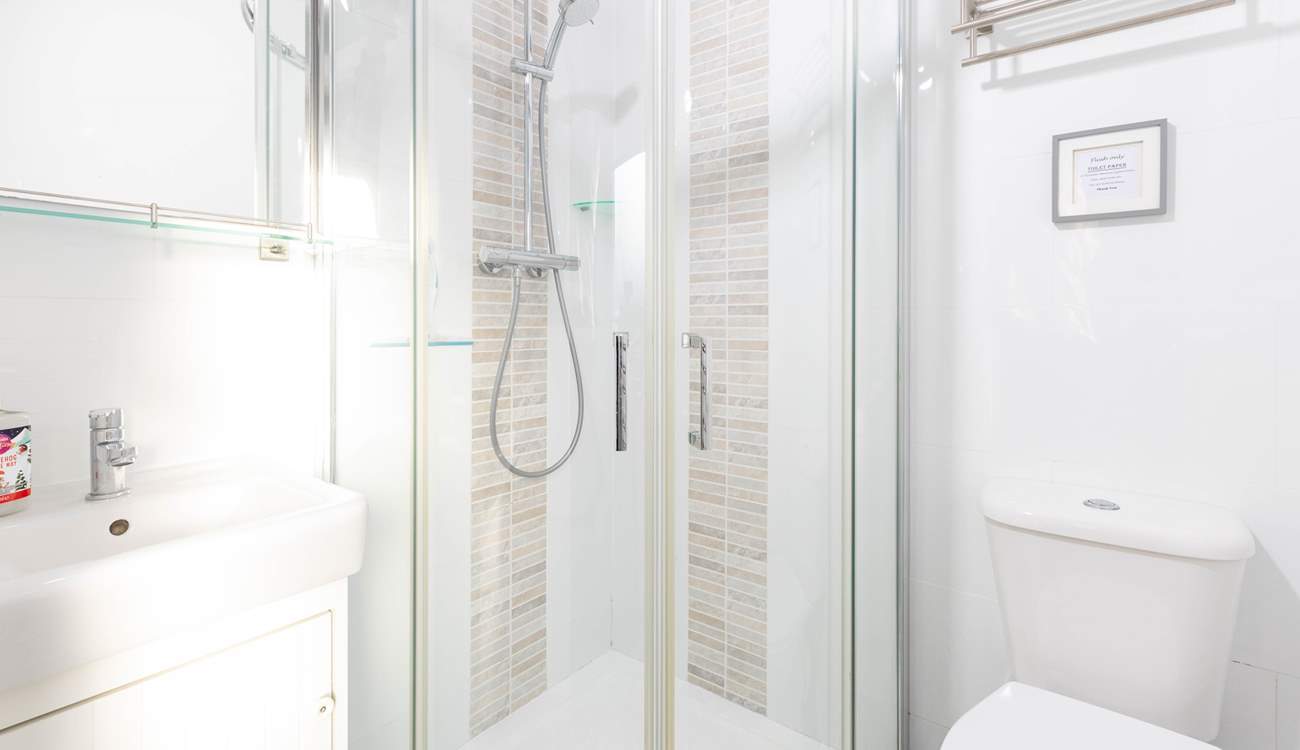 Tasteful en suite shower-room. 