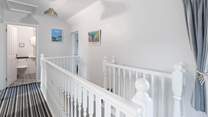 You'll find the four bedrooms on the first floor. 