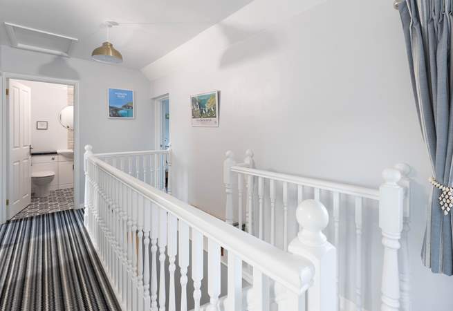 You'll find the four bedrooms on the first floor. 