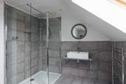 Great double shower in the elegant family bathroom.