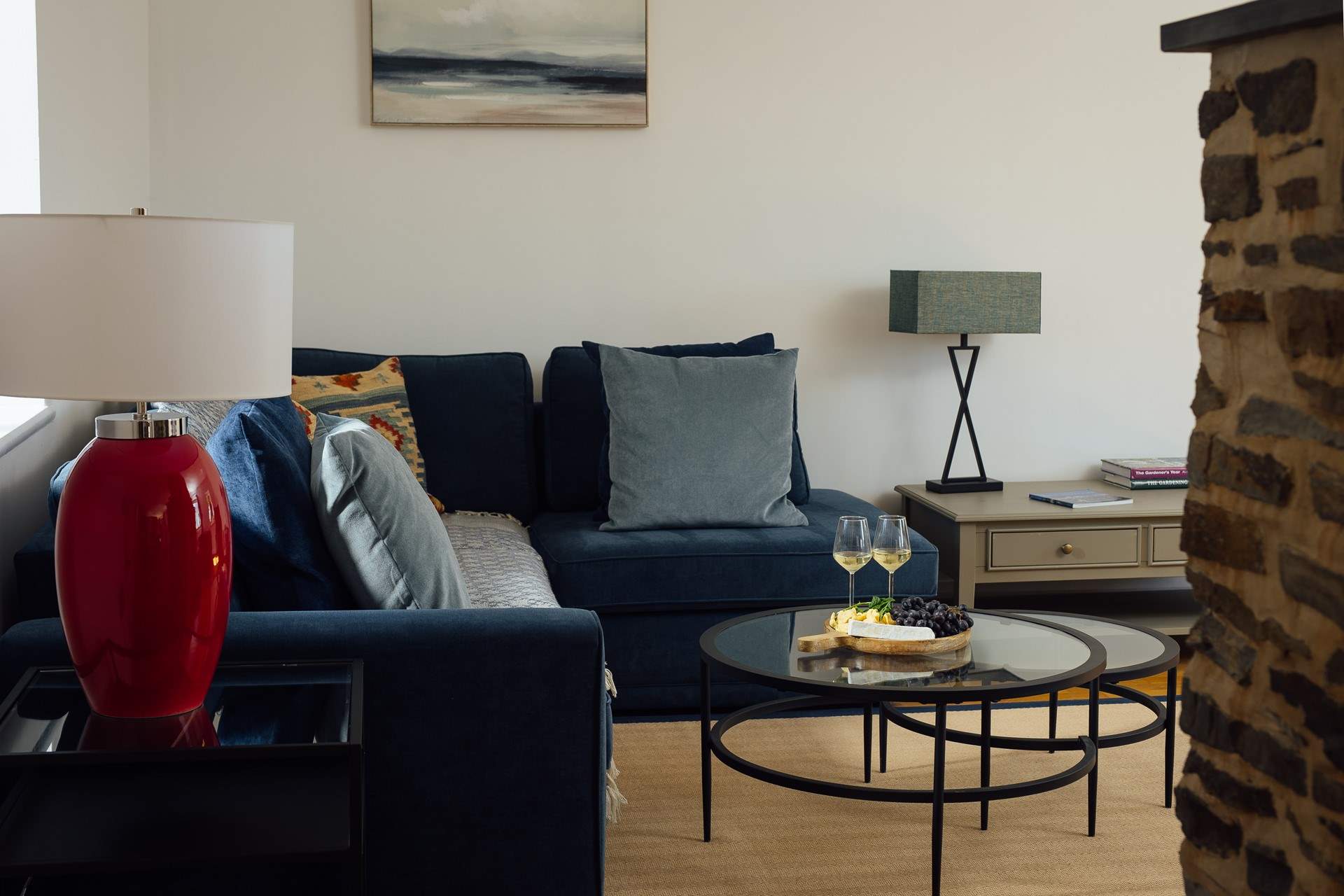 Many tasteful furnishings adorn the cottage. 