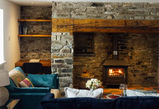 Soothe your soul in the glow of the warming wood-burner. Ideal after a swim in the sea or a mountain hike. 