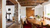 Enjoy a scrumptious meal around the farmhouse table.