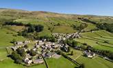 Gunnerside from above, a typical Yorkshire Dales village. - Thumbnail Image