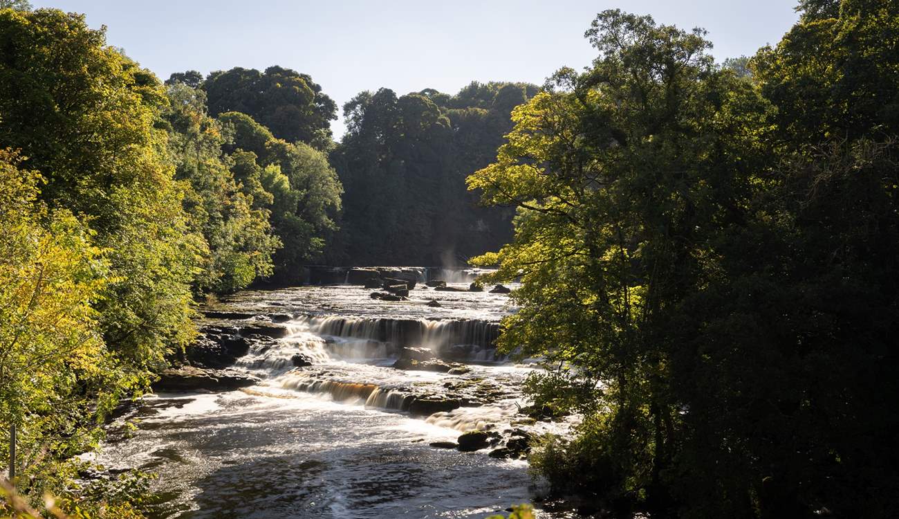 Aysgarth Falls is a great place to visit and enjoy the tumbling water.