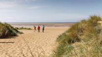 Explore Old Hunstanton beach where the soft sands are perfect for dipping your toe in the water.