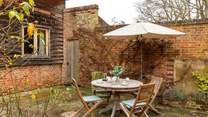 Perfect for afternoon tea or evening chatter taking in the dark night skies.