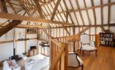 The gallery overlooks the heart of the barn. - Thumbnail Image